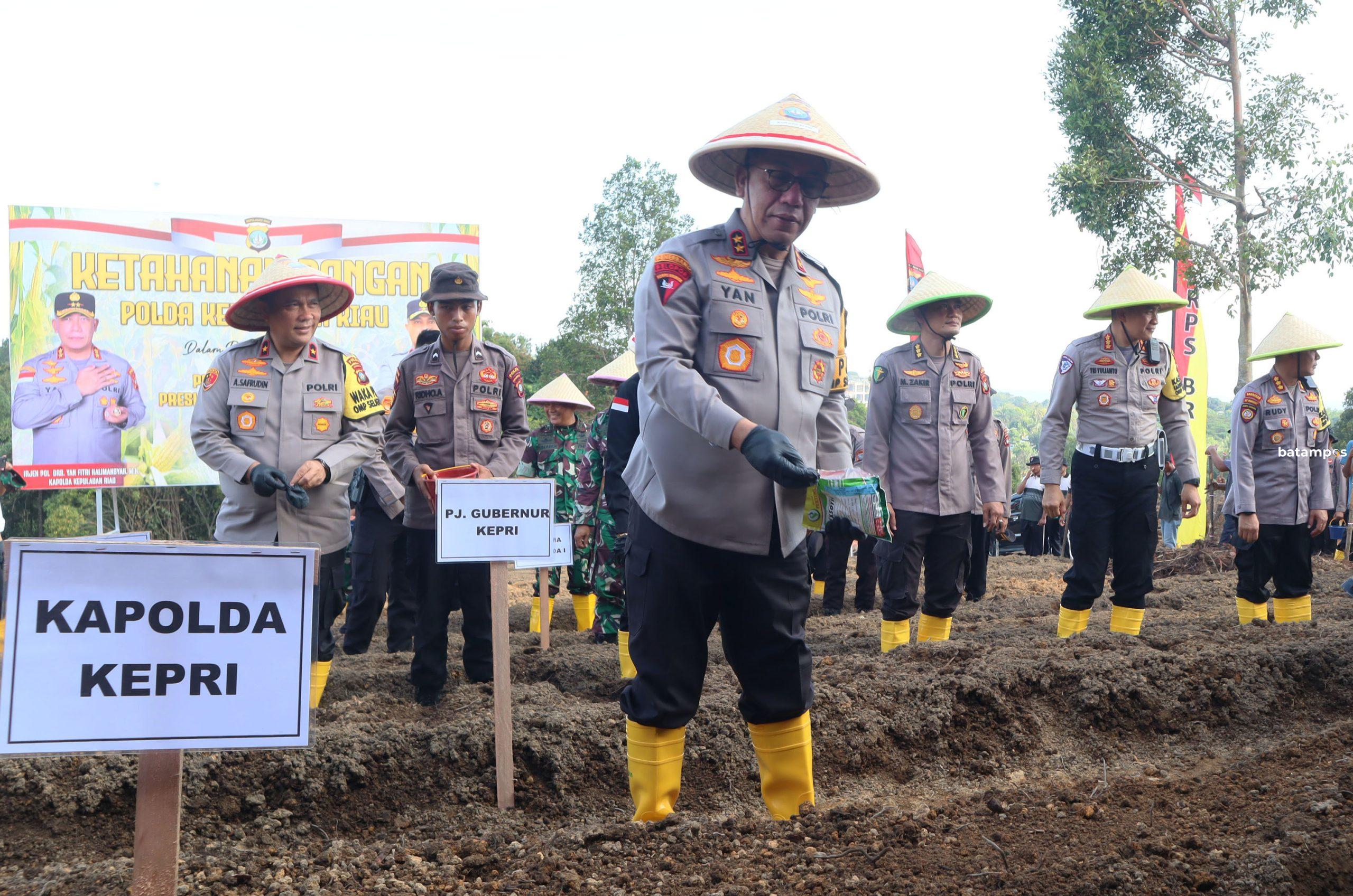 Dukung Ketahanan Pangan, Polda Kepri Tanam 30 Ribu Bibit Jagung