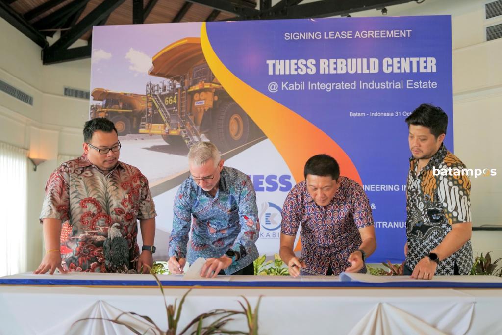 Investasi baru di KITK (Kawasan Industri Terpadu Kabil), yakni Thiess, perusahaan penyedia layanan global. 